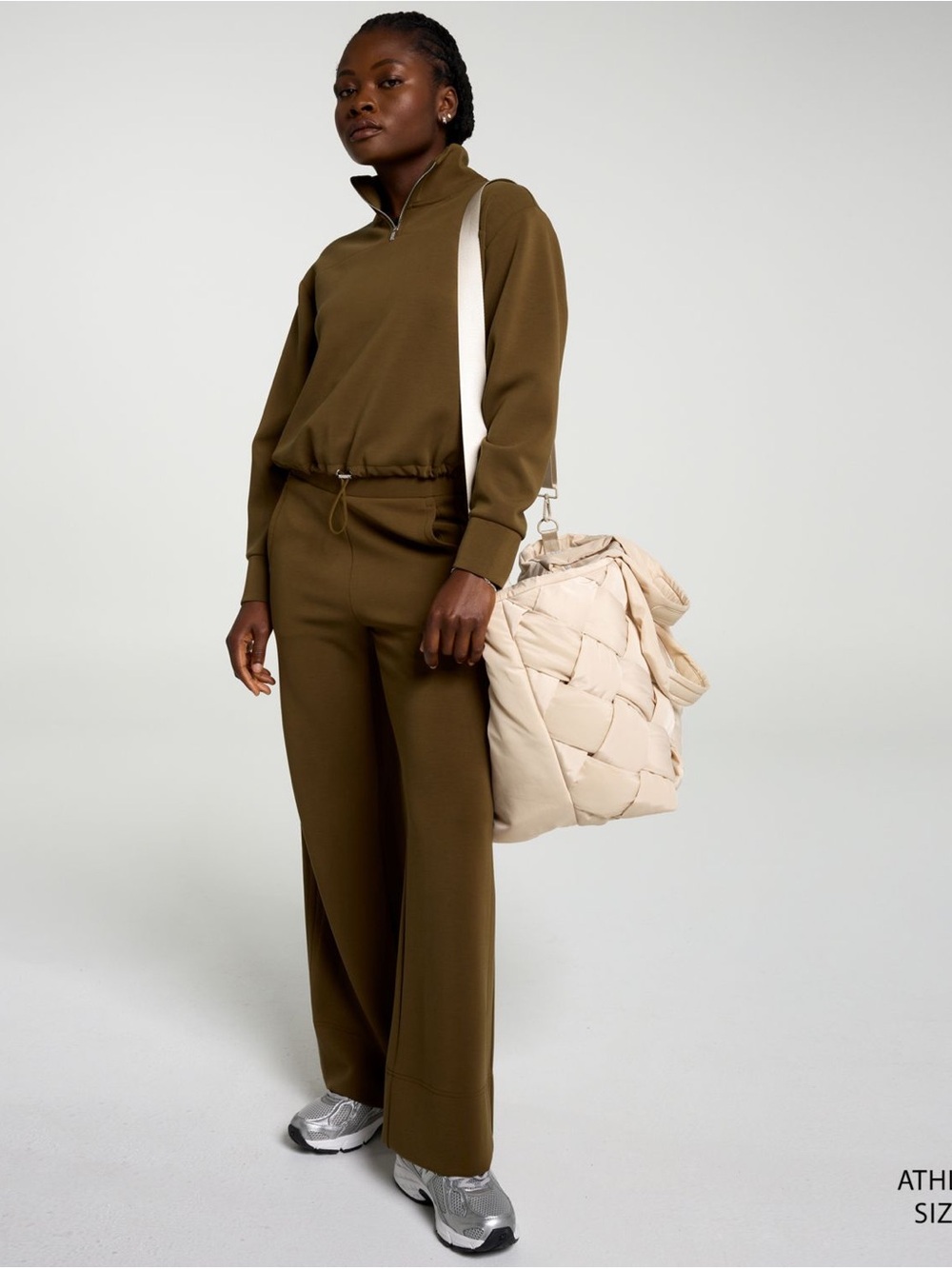 CALIA 2 pc SANDWASH TRACK SUIT IN DARK KHAKI OLIVE SZ XL/LARGE NWT